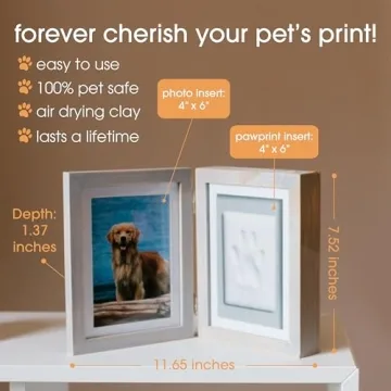 Pearhead Pet Paw Print Frame - DIY Keepsake Kit
