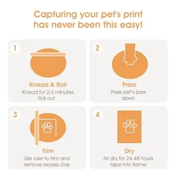 Pearhead Pet Paw Print Frame - DIY Keepsake Kit