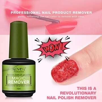 Magic Soak-Off Gel Nail Polish Remover Professional Remover Nail Polish Delete Primer Acrylic Clean Degreaser for Nail Art Lacquer in 3-5 Minutes Easily and Quickly No Hurt Your Nails (1pcs) (1pcs)…