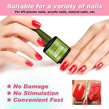 Magic Soak-Off Gel Nail Polish Remover Professional Remover Nail Polish Delete Primer Acrylic Clean Degreaser for Nail Art Lacquer in 3-5 Minutes Easily and Quickly No Hurt Your Nails (1pcs) (1pcs)…