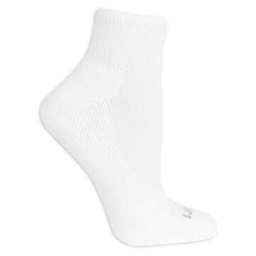 Fruit of the Loom Women Everyday Active Sport Ankle Socks (10 Pack), White, 4-10