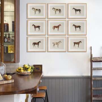 LOARTVE Vintage Horse Art Prints, Rustic Gallery Wall Decor