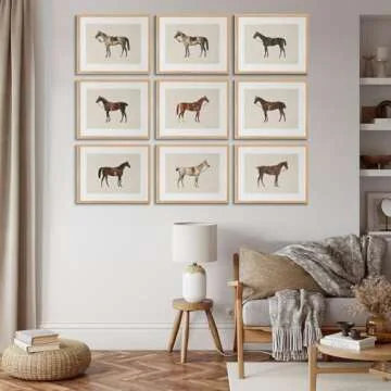 LOARTVE Vintage Horse Art Prints, Rustic Gallery Wall Decor