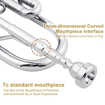 Ktaxon Bb Trumpet for Beginners with Hard Case & Accessories