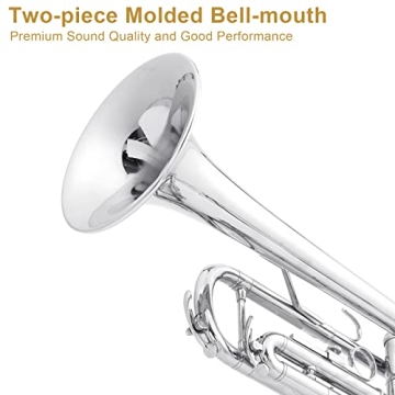 Ktaxon Bb Trumpet for Beginners with Hard Case & Accessories