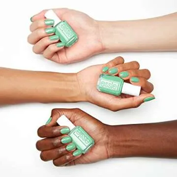 essie Salon-Quality Nail Polish, 8-Free Vegan, Feel The Fizzle, Green, It's High Time, 0.46 oz.