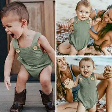 Simplee kids Unisex Baby Onesie Cute Baby Romper Boy Infant Summer Jumpsuits Sleeveless