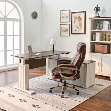 EUREKA ERGONOMIC Ark ES, 60x26 Executive Standing Desk with File Cabinet Stand up Desk Adjustable He...