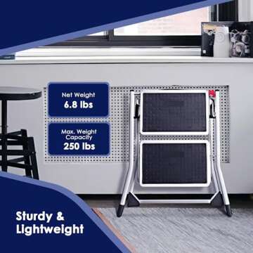 Delxo 2 Step Mini Stool – Lightweight and Portable