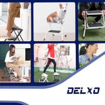 Delxo 2 Step Mini Stool – Lightweight and Portable