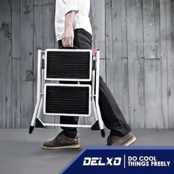 Delxo 2 Step Mini Stool – Lightweight and Portable