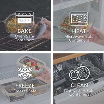 Bentgo Glass Leak-Proof Meal Prep Set for Healthy Eating