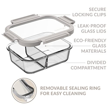 Bentgo Glass Leak-Proof Meal Prep Set for Healthy Eating