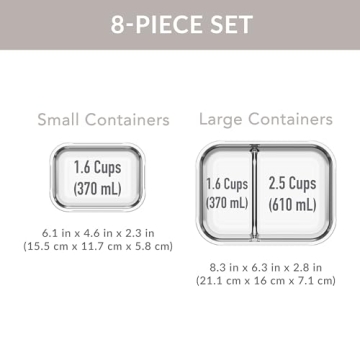 Bentgo Glass Leak-Proof Meal Prep Set for Healthy Eating