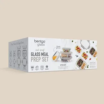 Bentgo Glass Leak-Proof Meal Prep Set for Healthy Eating