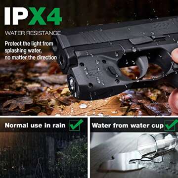 WARRIORLAND Mini Gun Light with Kydex Holster Combo - 150 Lumens Tactical Flashlight for Sig P365