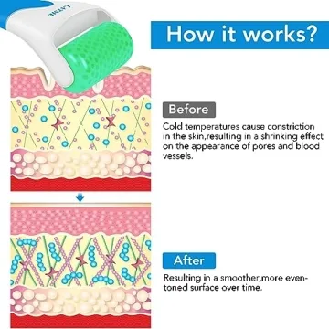 LATME Ice Roller for Face Eyes,Womens Gifts,Face Massager Roller Puffiness Migraine Pain Relief and Minor Injury (Green)