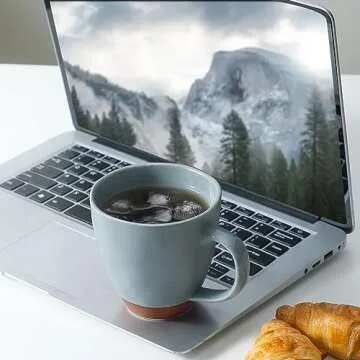 Chubacoo Ceramic Coffee Mugs set : 13 OZ Tea Mug set of 4 for Cocoa, Latte, Cappuccino- Microwavable Porcelain Coffee Cups - Unique Dipped Color & Speckle