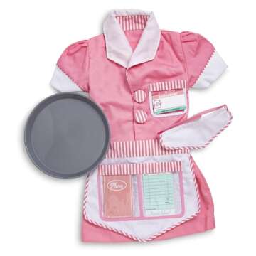 Melissa & Doug Waitress Role Play Costume Set for Kids