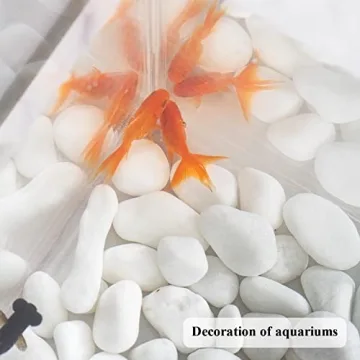 Ausluru 11lbs White Natural River Rocks for Home Decor