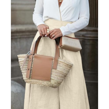 YEXPINE Women's Linen Maxi Skirts High Waist A Line Flowy Skirt Boho Summer Beach Skirts with Pocket Khaki