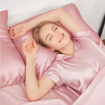 INSSL Silk Pillowcase for Women, Mulberry Silk Pillowcase for Hair and Skin and Stay Comfortable and...