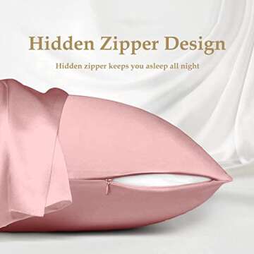 INSSL Silk Pillowcase for Women, Mulberry Silk Pillowcase for Hair and Skin and Stay Comfortable and Breathable During Sleep (Standard, Coral)