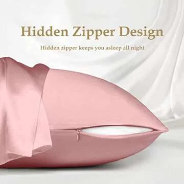 INSSL Silk Pillowcase for Women, Mulberry Silk Pillowcase for Hair and Skin and Stay Comfortable and Breathable During Sleep (Standard, Coral)