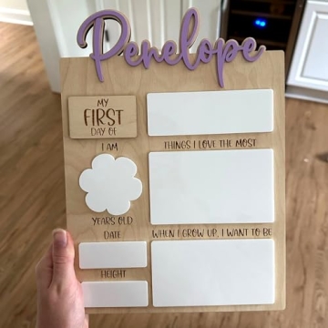 CustomLove First Day of School Sign - Ideal Gift for Kids