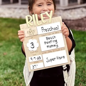 CustomLove First Day of School Sign - Ideal Gift for Kids