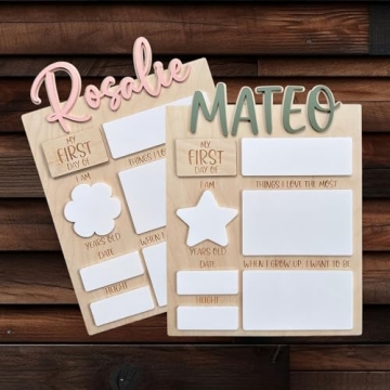 CustomLove First Day of School Sign - Ideal Gift for Kids