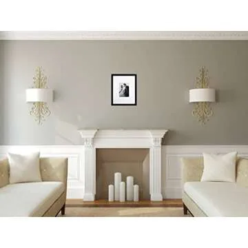 11x14 Black Gallery Picture Frame with 5x7 Mat - Great Gift - Mat for Wedding and Celebration Signatures - Includes Attached Hanging Hardware and Desktop Easel - Display Pictures 5 x 7 or 11 x 14