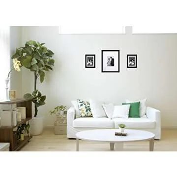 11x14 Black Gallery Picture Frame with 5x7 Mat - Great Gift - Mat for Wedding and Celebration Signatures - Includes Attached Hanging Hardware and Desktop Easel - Display Pictures 5 x 7 or 11 x 14