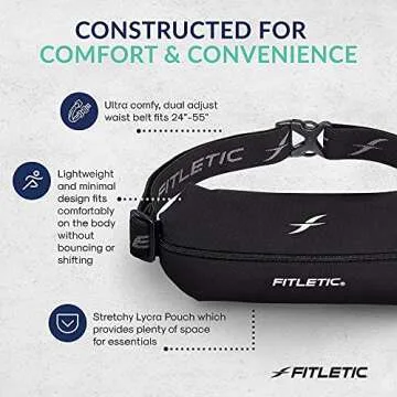Fitletic Mini Sports Running Belt - Lightweight & Adjustable