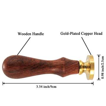 Classic Wooden Letter F Alphabet Letter Initial Wax Classic Sealing Wax Seal Stamp