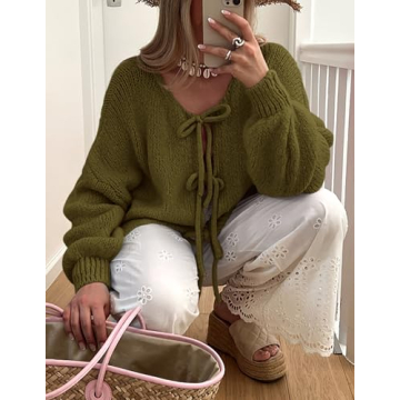 PRETTYGARDEN Women's Chunky Knit Cardigan for Fall