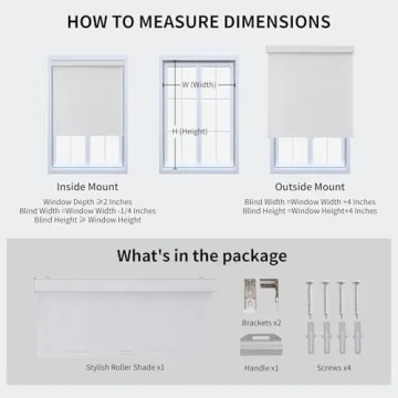 Joydeco Blackout Roller Shades for Total Light Control
