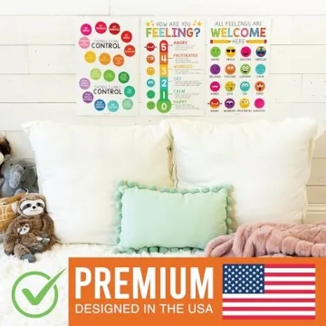 Colorful Feelings Charts for Kids - Emotion Regulation Posters