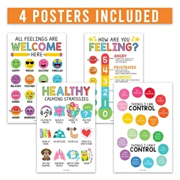 Colorful Feelings Charts for Kids - Emotion Regulation Posters