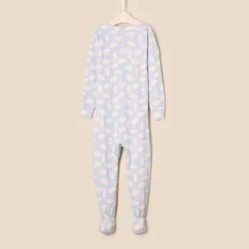 Amazon Essentials x Sofia Grainge Unisex Babies' Snug-Fit Cotton Footed Pajamas, Pack of 2, Light Blue/Polar Bear, 3-6 Months