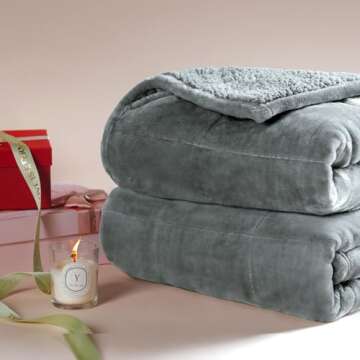 Cozy 20lbs Cottonblue Weighted Blanket for Adults