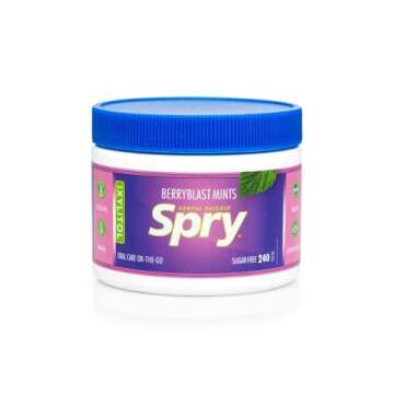 Spry Xylitol Berry Blast Mints Sugar Free Candy - Breath Mints That Promote Oral Health, Dry Mouth M...
