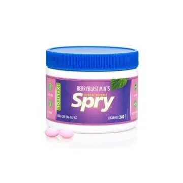 Spry Xylitol Berry Blast Mints Sugar Free Candy - Breath Mints That Promote Oral Health, Dry Mouth Mints That Increase Saliva Production, Stop Bad Breath, 240 Count (Pack of 1)