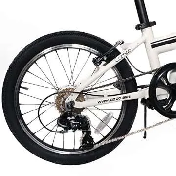 ZiZZO Campo Folding Bike - Lightweight 20" 7-Speed Bike