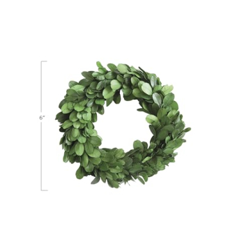 Charming Preserved Boxwood Wreath for Elegant Decor