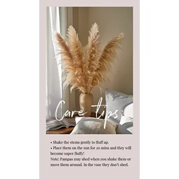 3 Stems XL Dried Pampas Grass Home Decor Wedding