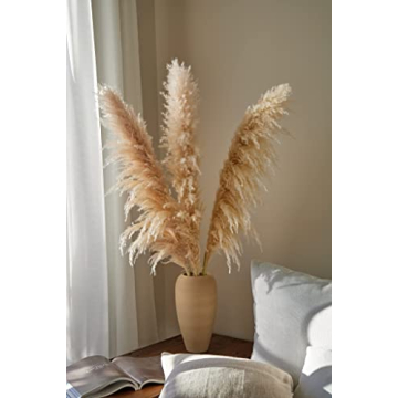 3 Stems XL Dried Pampas Grass Home Decor Wedding