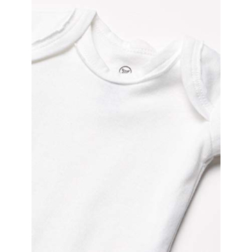 HonestBaby Baby Girls Organic Cotton Short Sleeve Bodysuits Multipack And Toddler T-Shirt Set, 5-pack Bright White, 0-3 Months US