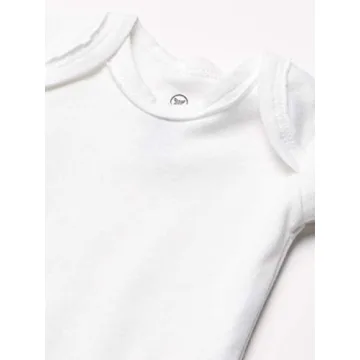 HonestBaby Baby Girls Organic Cotton Short Sleeve Bodysuits Multipack And Toddler T-Shirt Set, 5-pack Bright White, 0-3 Months US