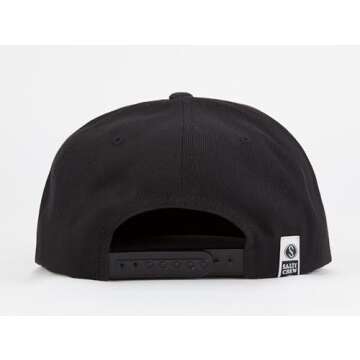 Salty Crew Men's Fuel Dock Hat Black - Unisex Adjustable Snapback Hat for Adults - Premium Cotton